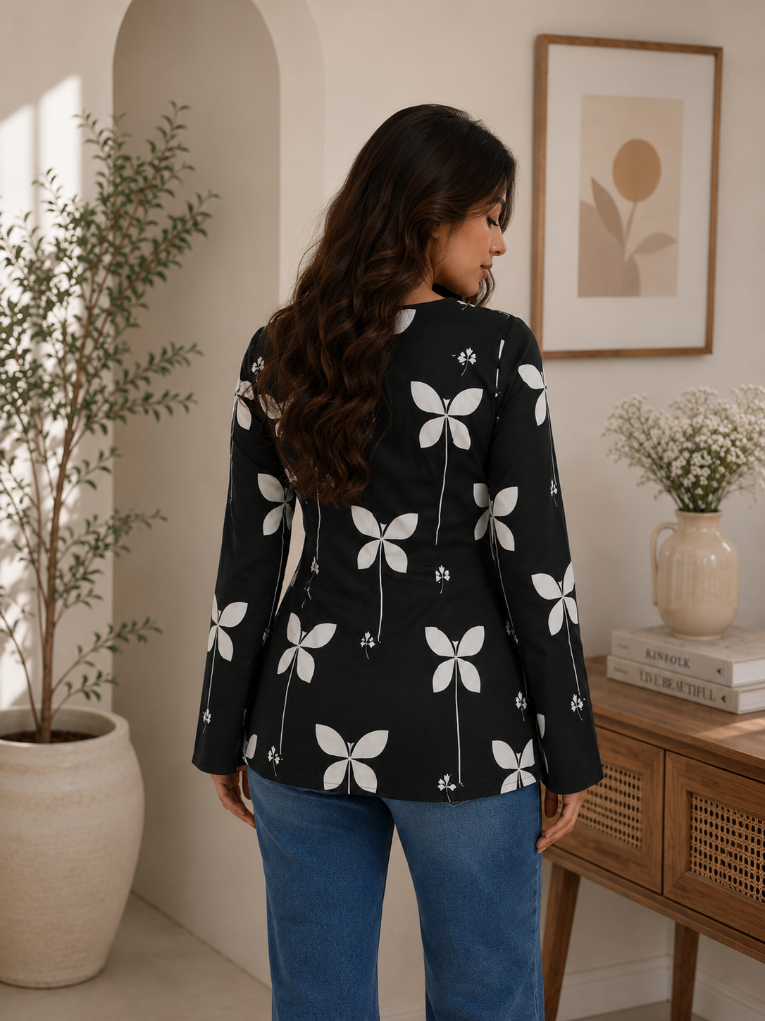 Black Short Kurti For Women And Girl