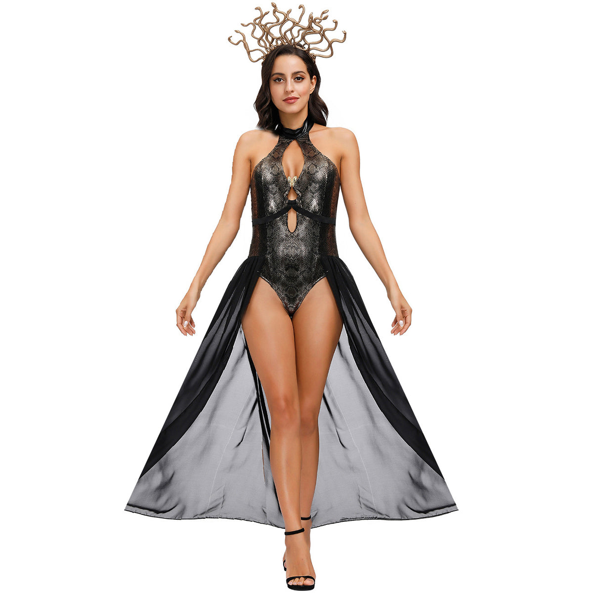 Goddess of Ancient Greece COS Medusa Gorgon Party Evil Witch Costume Halloween