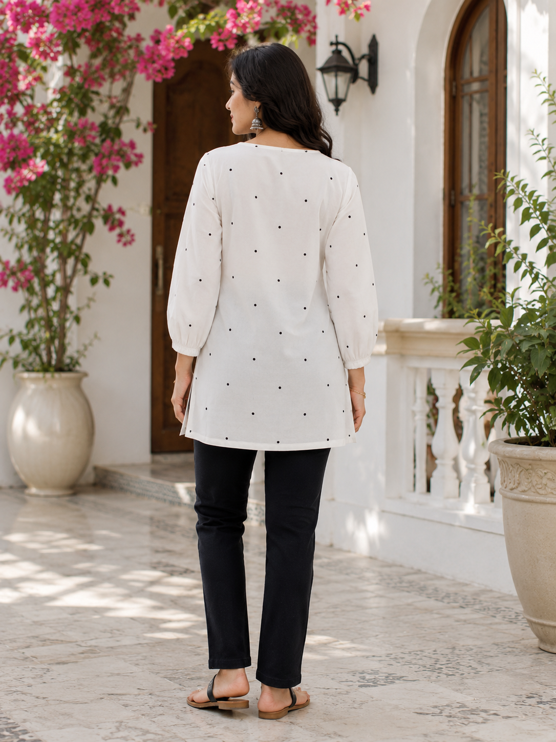 Trendy 3/4 Sleeve casual wear Single Pic Printed Kurti