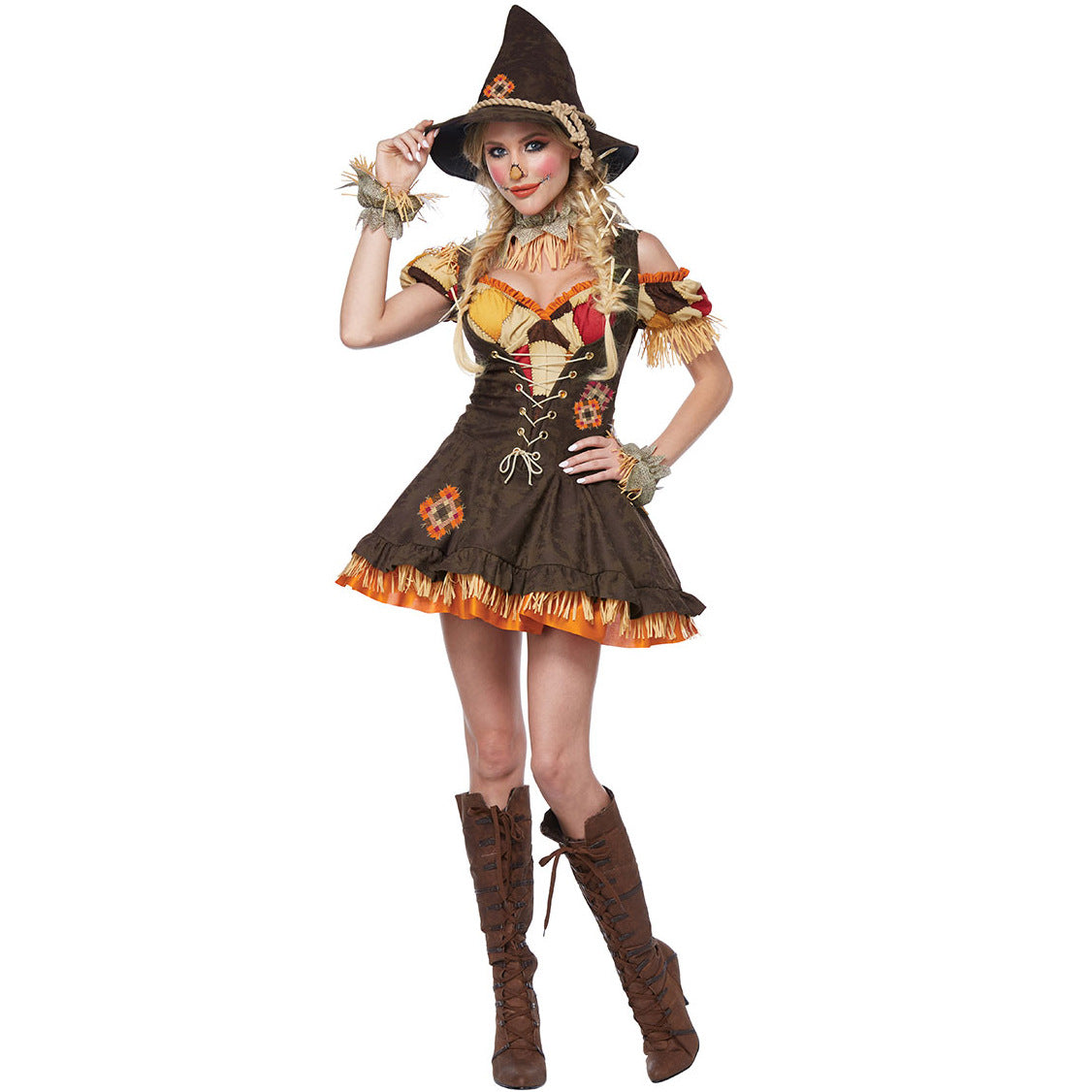 Clown Witch Costume Wizard Scarecrow in the Wizard of Oz Stage Performance Costume Halloween Outfit