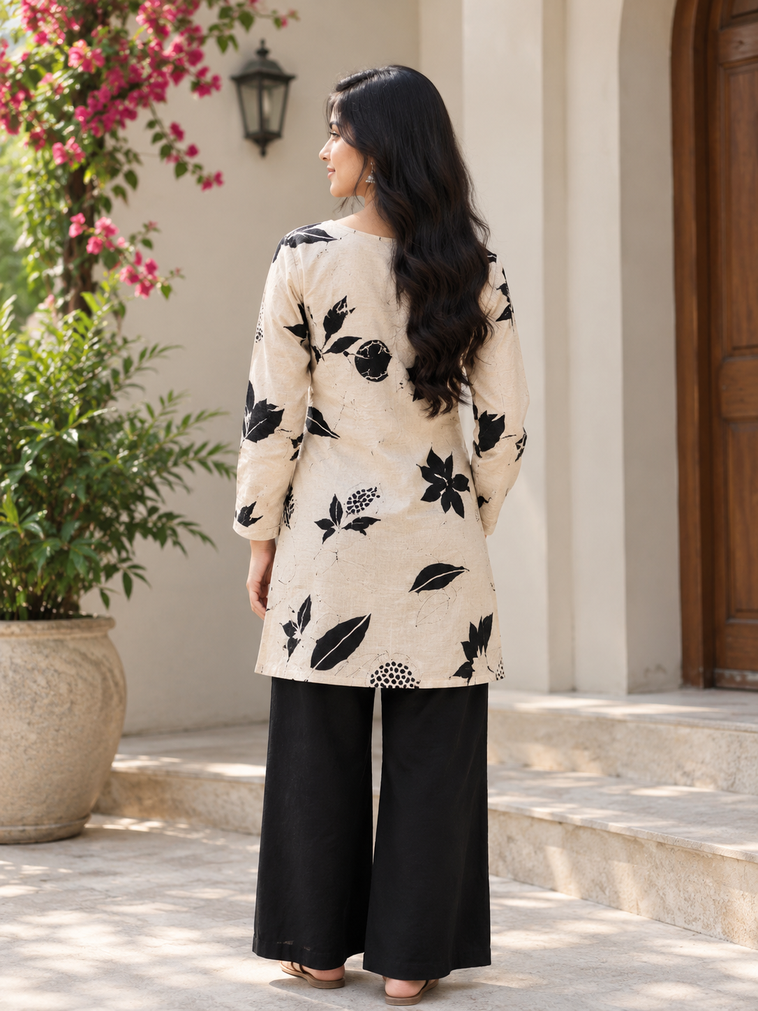 Women  Floral Printed Short Kurti