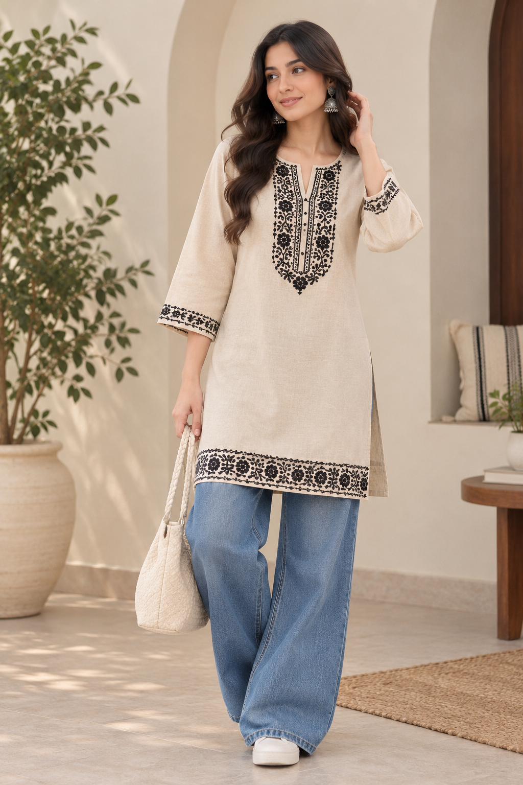 Embroidery Short  Kurta& Kurti Girls and Women