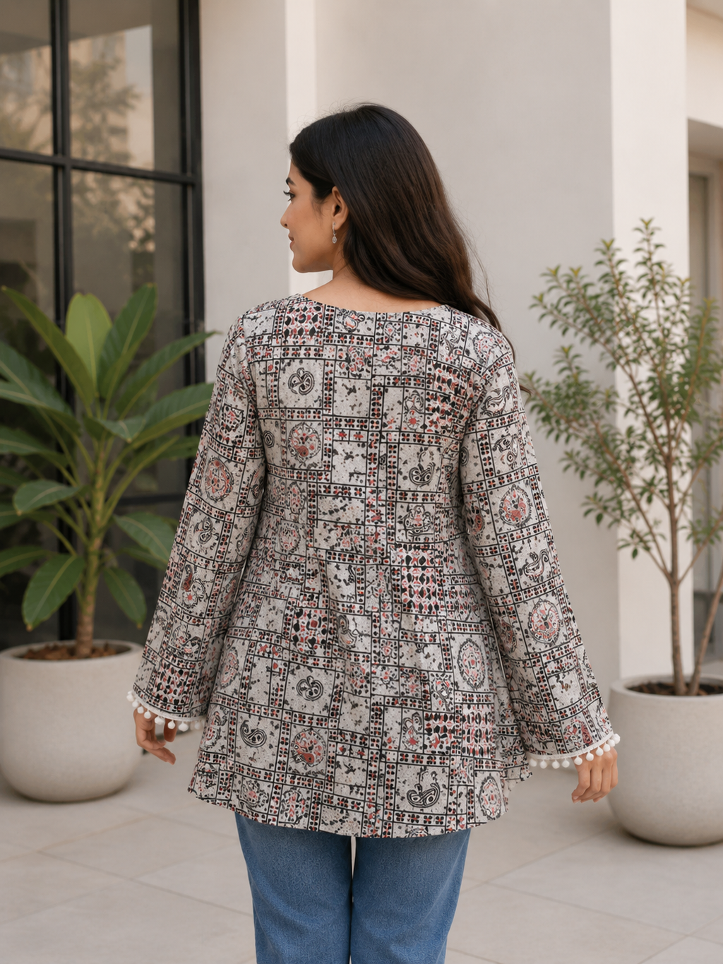 Square Neck Short kurti