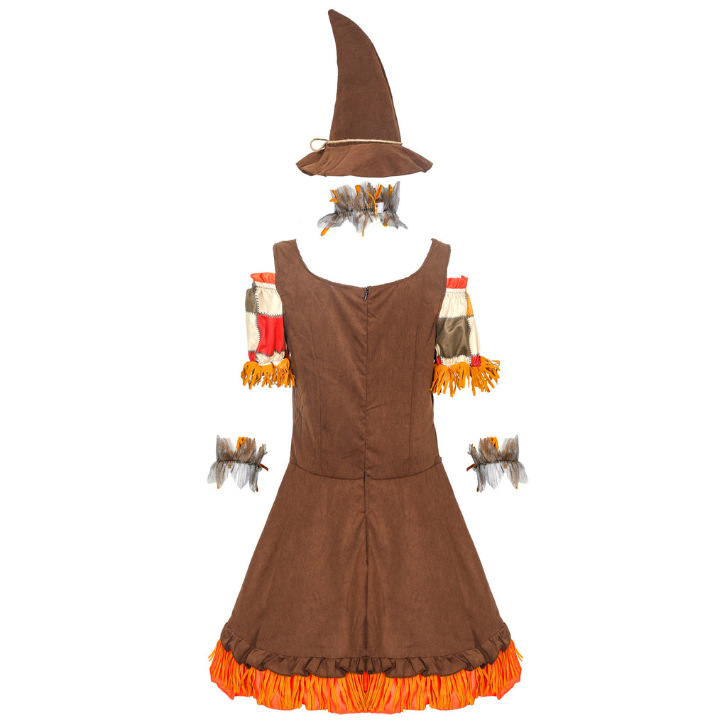 Clown Witch Costume Wizard Scarecrow in the Wizard of Oz Stage Performance Costume Halloween Outfit