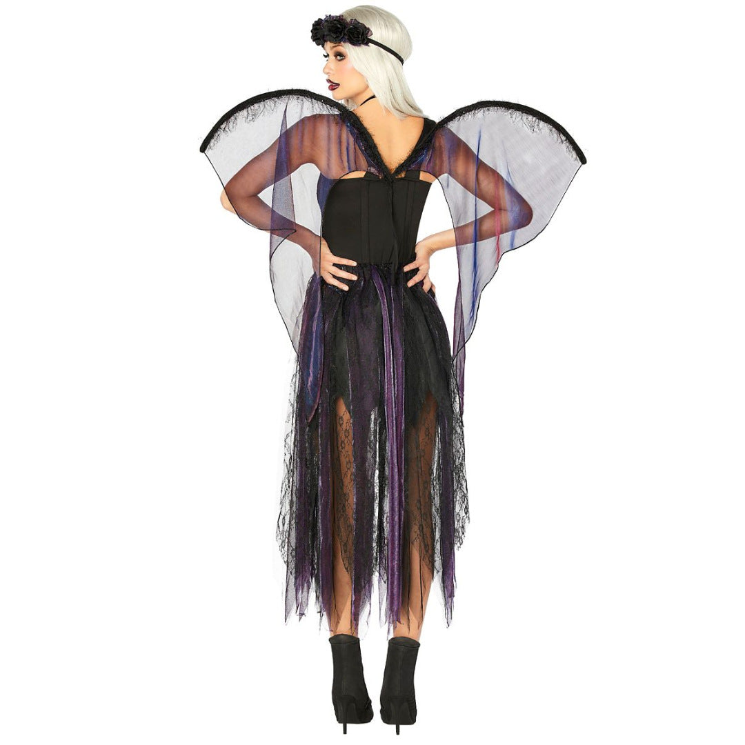 Horror Halloween Cosplay Ghost Bride Angel Costume Party Dark Angel Outfit