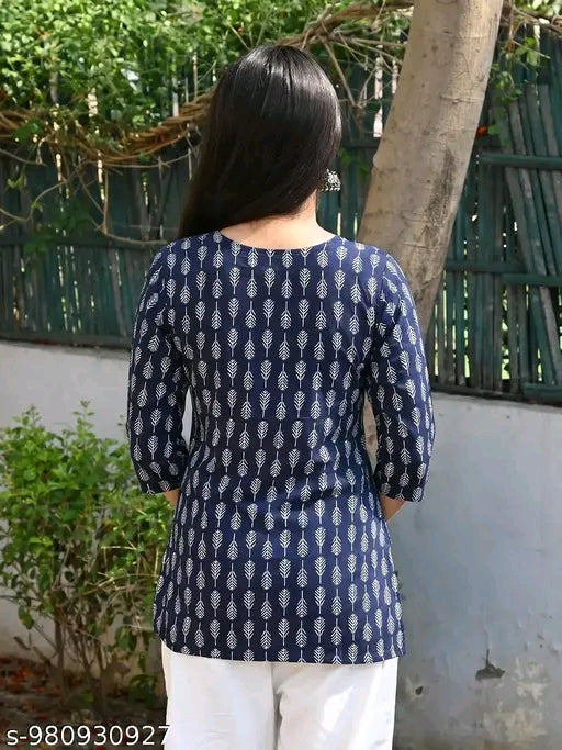 Women Printed Daily Wear Tunic Kurta